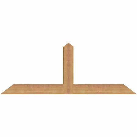 Ekena Millwork Portland Smooth Timber Gable Bracket, Western Red Cedar, 48"W x 18"H x 3 1/2"D x 3 1/2"F, 9/12 Pitch GBW048X18X0404POR00SWR